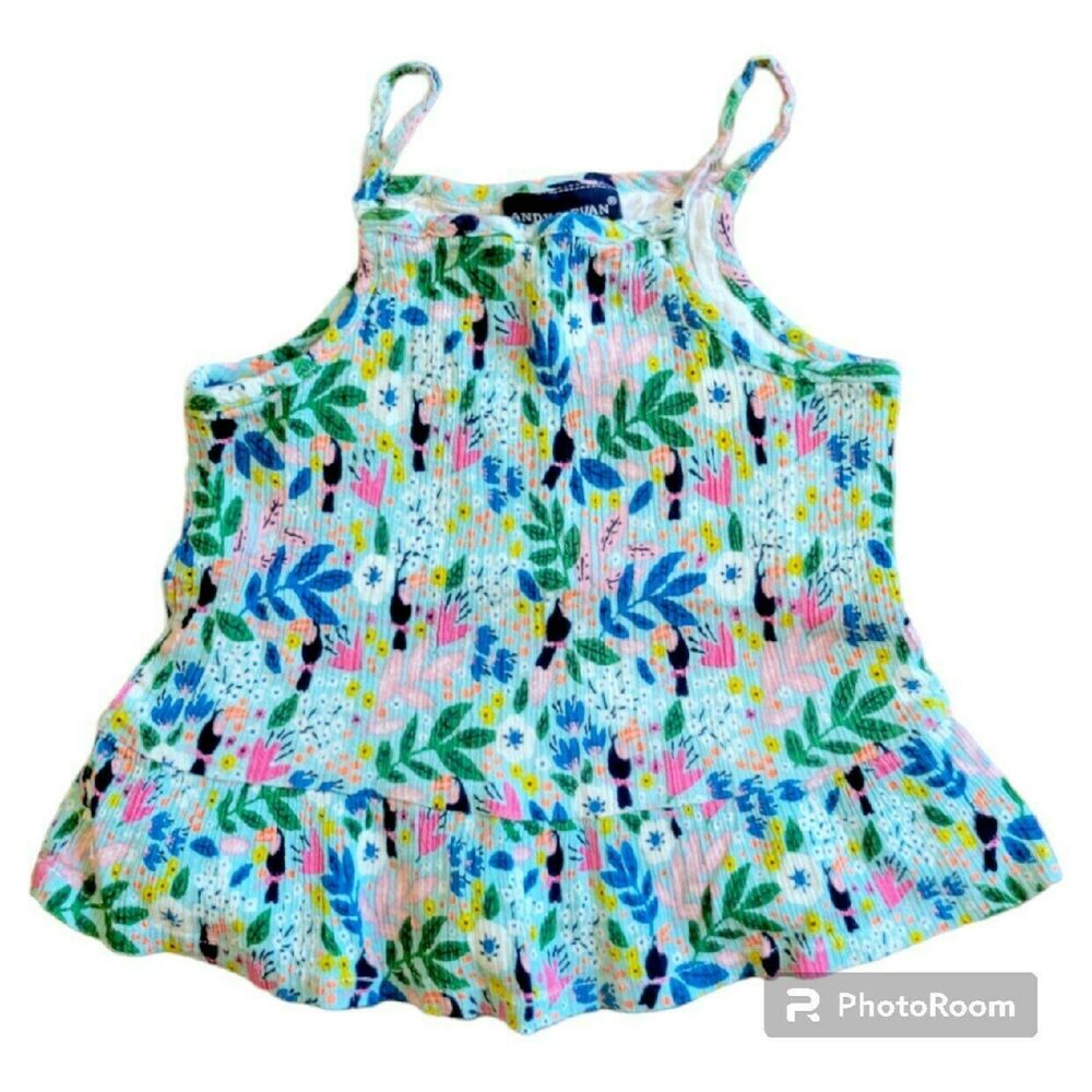 Andy & Even Floral Seersucker tank top
